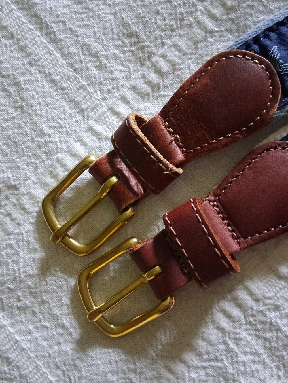 J. Bailey Leather/Canvas Ocean Fish Belt Bundle (2)